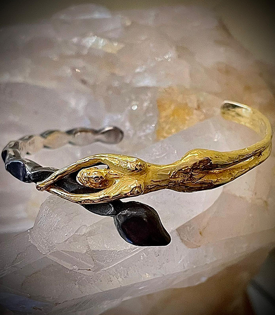 bracciale artigianale in oro